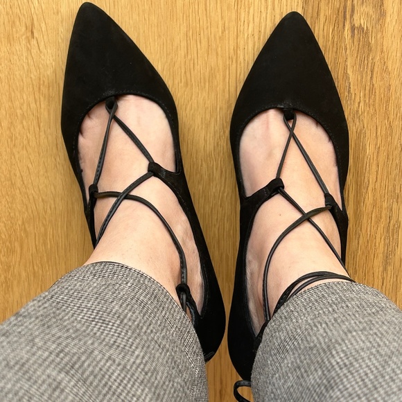 Black Nobuck High Heels Made in Brazil- size 7 1/5 - Picture 1 of 9